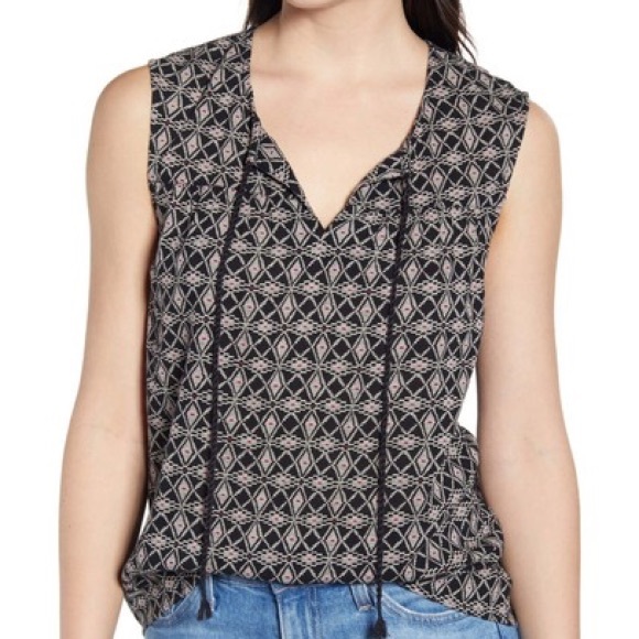 Caslon Tassel Tie Tank, Sleeveless Blouse NWT - Picture 7 of 7